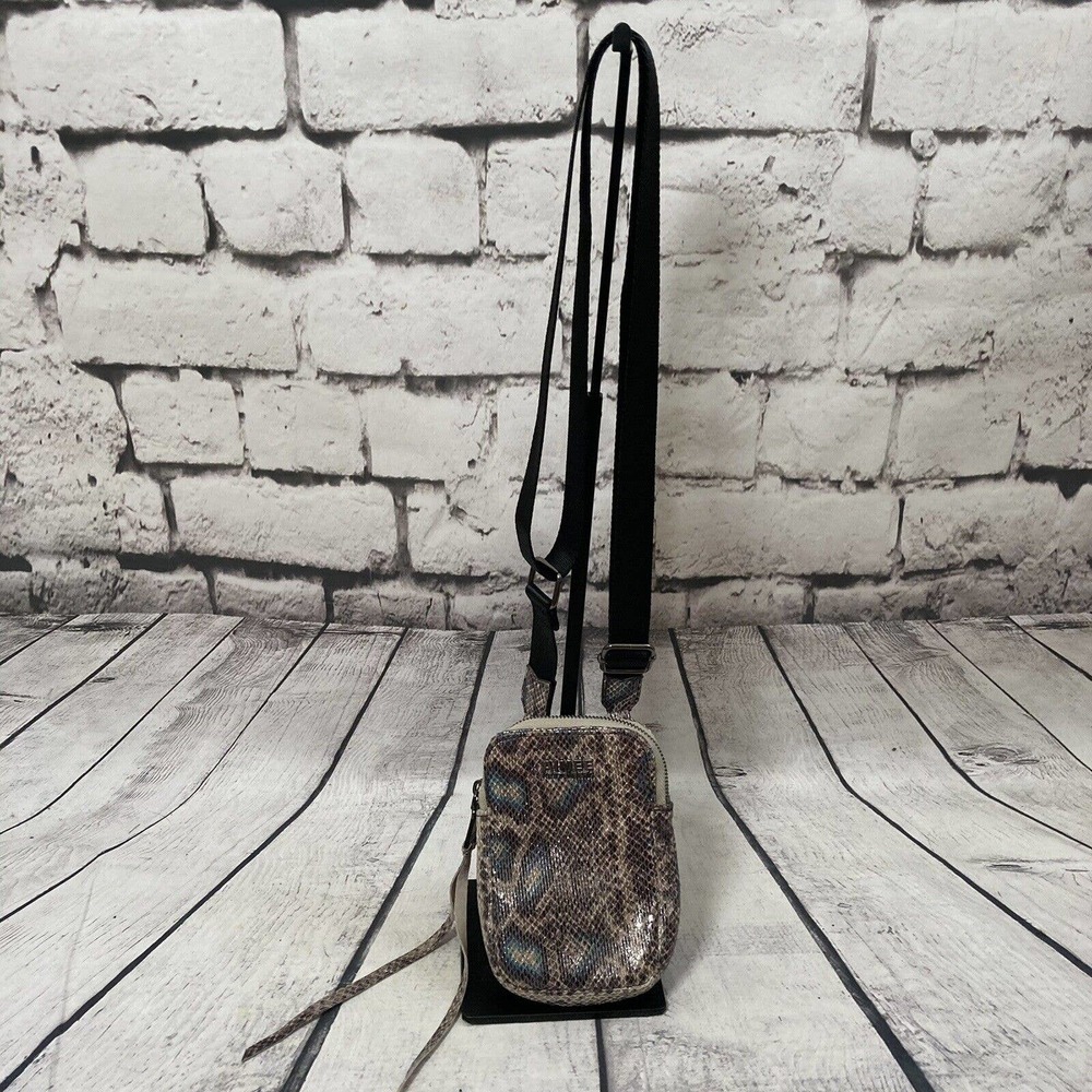 Aimee Kestenberg Just Saying stadium crossbody bag purse leather snake Print